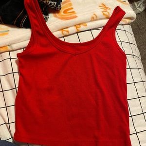 red crop top, size medium